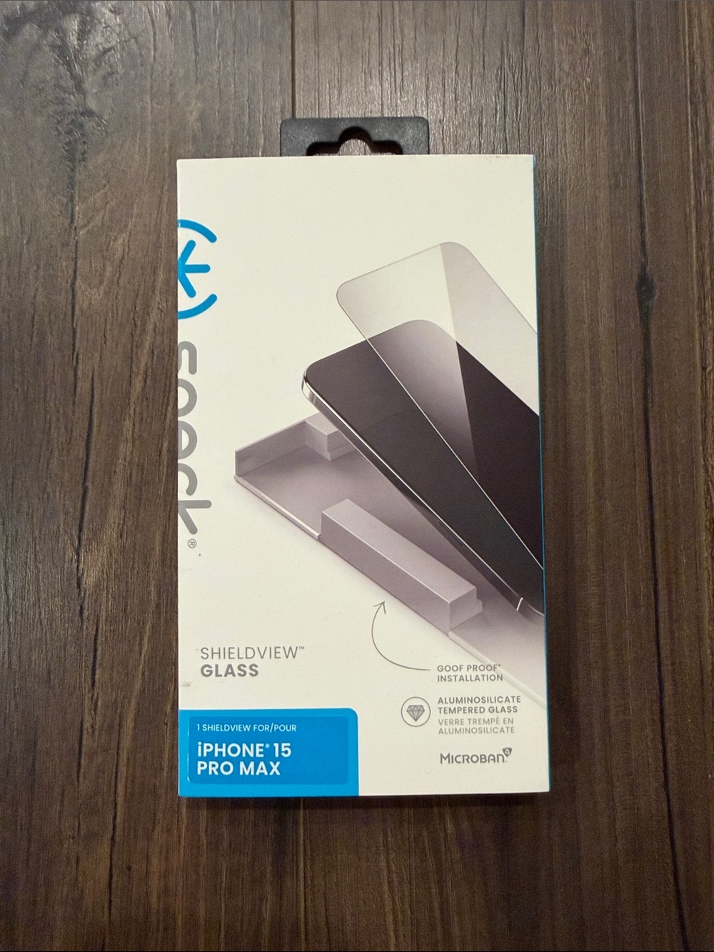 speck ShieldView Glass Screen Protector - iPhone 15 Pro Max